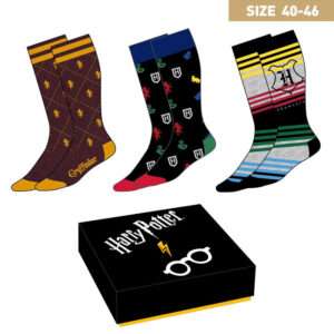 Harry Potter Set Regalo 3 Paia Di Calzini Uomo Misura 40/46 Cerdà