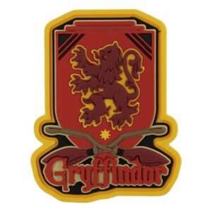 Harry Potter Soft Touch Magnet Grifondoro Logo Con Figura Int.