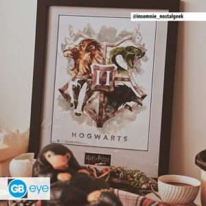 Harry Potter Stampa Incorniciata "Hogwarts Water Colour" (30x40 Cm) GB Eye