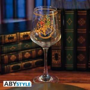 HARRY POTTER - Stemmed glass - "Hogwarts Crest"