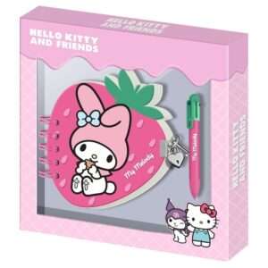 Hello Kitty E Friends My Melody Cannucciaberry Diario + Pen Karactermania