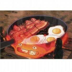 Howl´s Moving Castle Cartoline Calcifer Bacon & Uova Movic