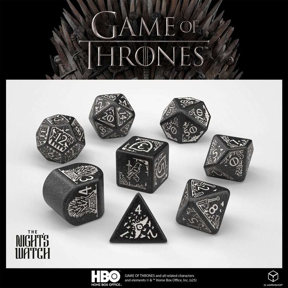 Il Trono Di Spade Dice Set Night's Watch (8) Q Workshop