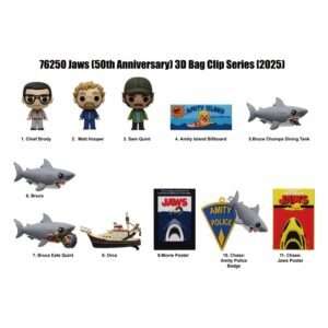 Jaws 3d Pvc Bag Clips 50th Anniversary Series 1 Con Figure Int.
