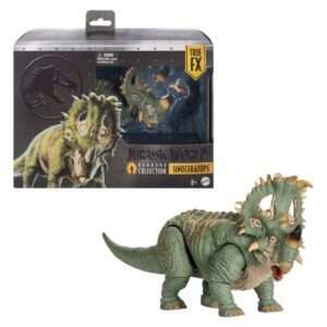Jurassic World Hammond Collection Action Figura Sinoceratops Mattel Scatola Rovinata