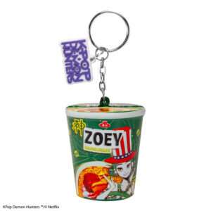 Kpop Demon Hunters Zoey Hamburger Noodles Squishy Portachiavi Portachiavi Cinereplicas