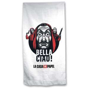 La Casa di Carta Telo Mare Asciugamano Microfibra Bella Ciao Money Heist