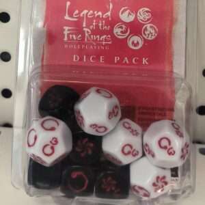 La Leggenda Dei 5 Anelli GDR Set di Dadi Accessorio Gioco di Ruolo Scatola Rovinata