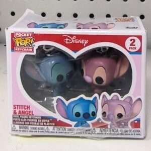 Lilo & Stitch Pocket Pop! Vinile Portachiavi 2-pack Stitch & Angel 4 Cm Funko Scatola Rovinata