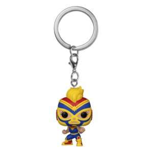 Marvel Luchadores Pocket Pop! Vinile Portachiavis 4 Cm Captain Marvel Funko