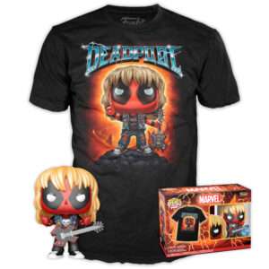 Marvel Set Figura Pop & T-shirt Deadpool Heavy Metal Funko Taglia L