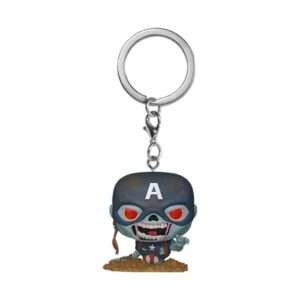Marvel Zombies Pop! Vinile Portachiavis 4 Cm Captain America Funko