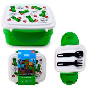 Minecraft Tnt Contenitore Per Il Pranzo + Posate Puckator