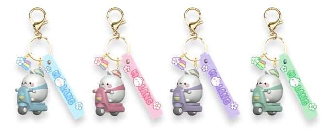 Molang Scooter Series Portachiavi Con Hand Strap Yume Toys