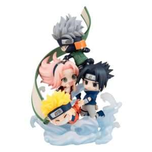 Naruto Shippuden Figunity Pvc Mini Statua Gather Here, Team 7 13 Cm Megahouse