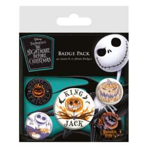 Nightmare Before Natale Pin-back Buttons 5-pack Colourful Shadows Pyramid International