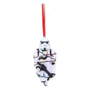 Original Stormtrooper Hanging Tree Ornament Stormtrooper In Fairy Lights 9 Cm Nemesis Now