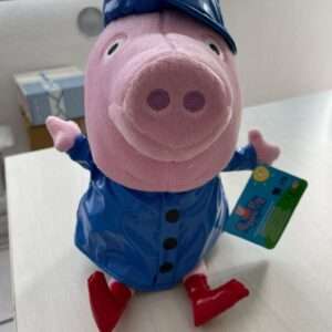 Peppa Pig con Impermeabile Blu 30 cm Peluche Pms