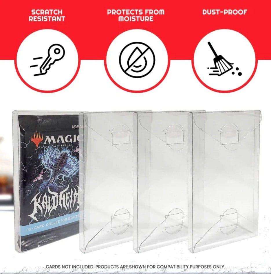 PET Protectors 10-Pack For Booster, Magic, Yu-Gi-Oh Cards Evoretro - Pacco Aperto