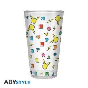 POKEMON - Large Glass - 400ml - Pikachu pattern -
