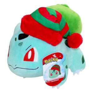 Pokémon Peluche Figura Winter Bulbasaur Con Natale Cappello 20 Cm Jazwares