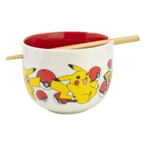 Pokémon Ramen Ciotola Con Bacchette Cinesi Face Stor