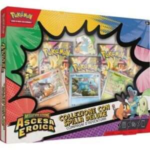 Pokémon TCG Megaevoluzione: Ascesa Eroica Collezione con Spilla Deluxe Compagni d'Avventura (ITA)