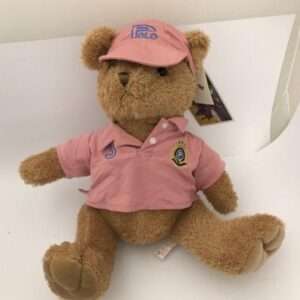 POLOBEAR - Peluche Orsetto in tenuta da polo rosa 36 cm