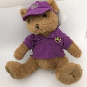 POLOBEAR - Peluche Orsetto in tenuta da polo viola 36 cm
