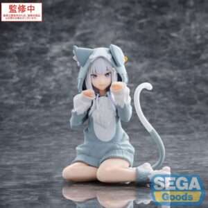 Re:zero Starting Life In Another World Yumemirize Pvc Statua Emilia Mofumofu Pack 11 Cm Sega