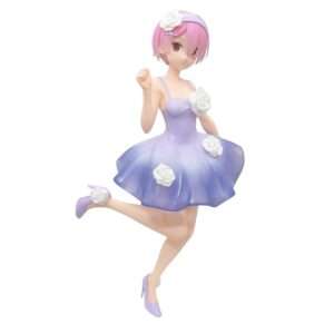 Re:Zero Trio-Try-It Bunnies Statua Ram Flower Dress Pvc 21 Cm Furyu