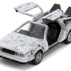 Ritorno Al Futuro 1 Variant Delorean Frost Diecast Modellino In Scala 1:32 Simba