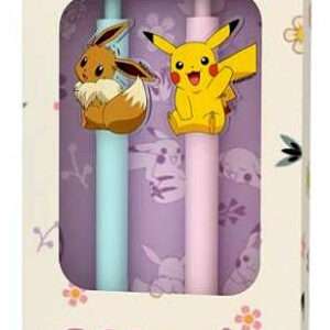 SET 2 PENNE POKEMON PIKACHU & EEVEE POKEMON - CANCELLERIA/SCUOLA
