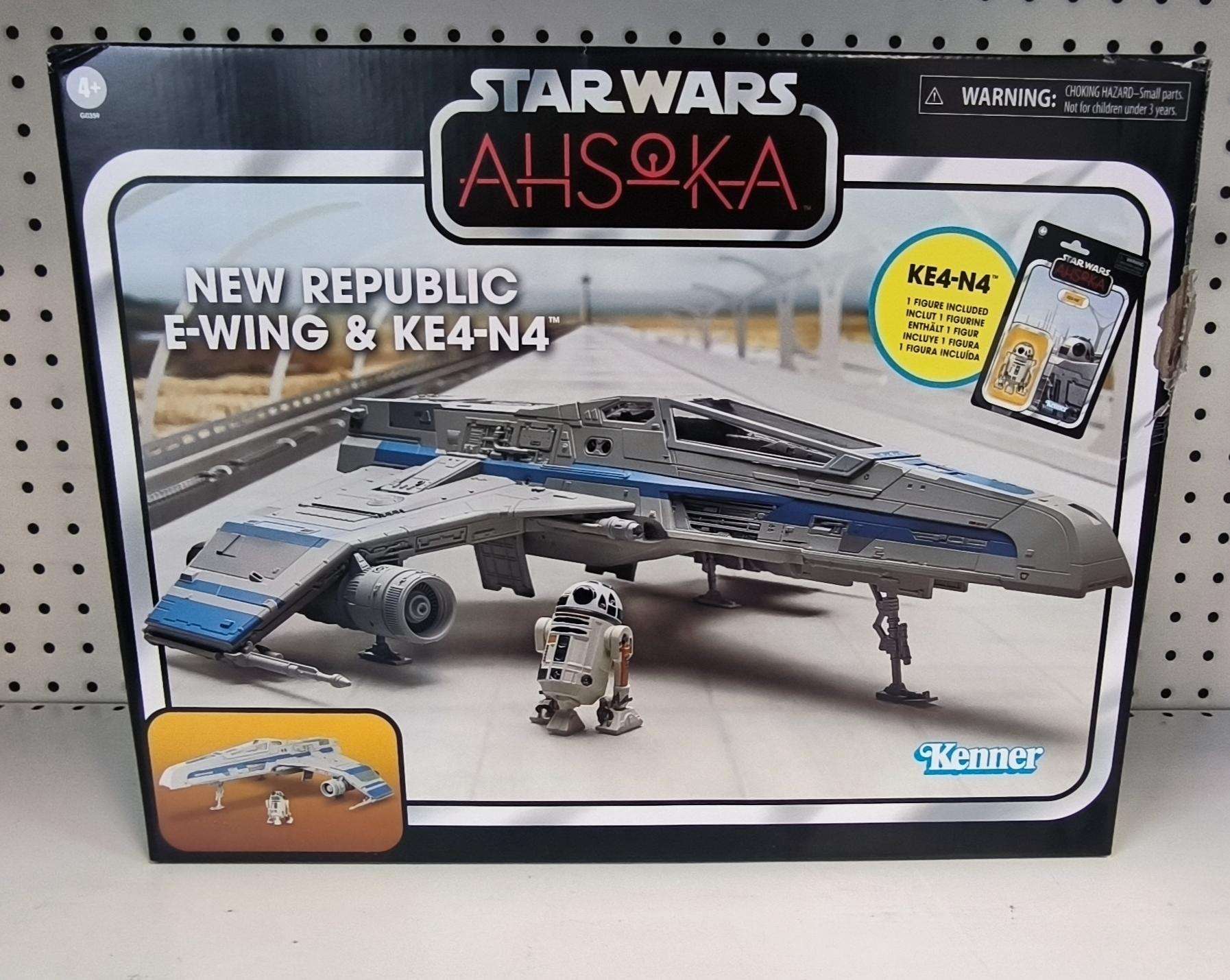 Star Wars: Ahsoka Vintage Collection Vehicle New Republic E-Wing & KE4-N4 Hasbro Scatola Rovinata