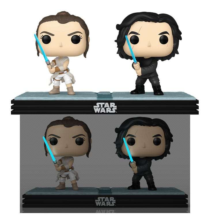 Star Wars Pop! Movie Moments Vinile Bobble-head 2-pack Kylo & Rey 9 Cm Funko