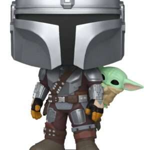Star Wars: The Mandalorian E Grogu Pop! Vinile Bobblehead Figura The Mandalorian Con Grogu 9 Cm Funko