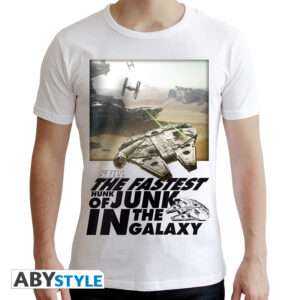 Star Wars - Tshirt "falcon Graphic" Uomo Ss Bianca - New Fit Small