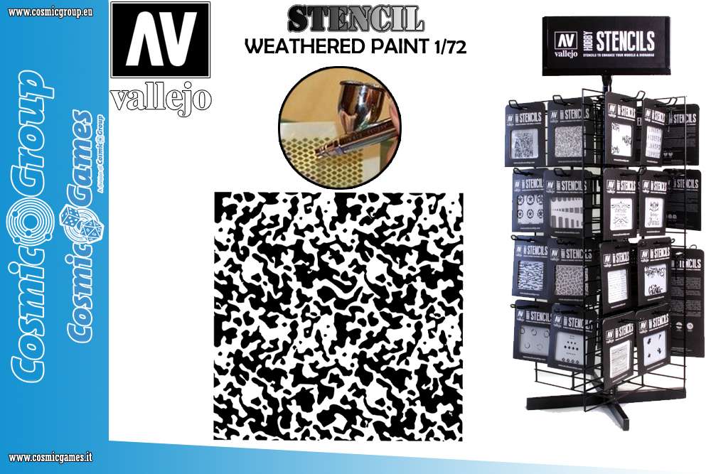 STENCIL STAIR002 WEATHERED PAINT 1/72 ACCESSORI PER MODELLISMO VALLEJO VALLEJO