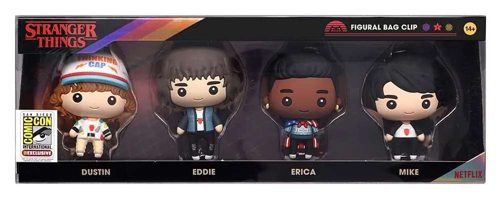 Stranger Things 3dbagclip 4 Pezzi Set Sdcc Moschettone Monogram