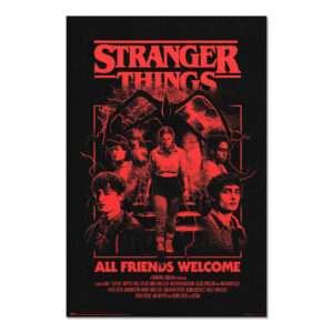 Stranger Things All Friends Welcome poster Erik