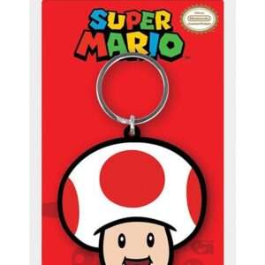 Super Mario Rubber Portachiavi Toad 6 Cm Pyramid International
