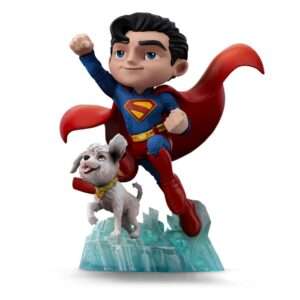 Superman Legacy Mini Co. Pvc Figura Superman & Krypto 17 Cm Iron Studios