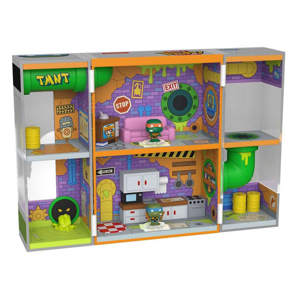Tartarughe Ninja Bitty Pop! Bitty Box Display Con 2 Vinile Figures Sewer Lair Funko