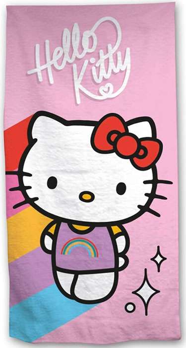 Telo Mare Poliestere Hello Kitty Arcobaleno 70x140cm Hello Kitty - Accessori