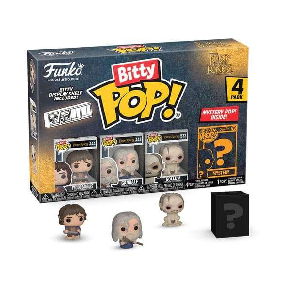 The Il Signore Degli Anelli Bitty Pop! Vinile Figura 4-pack Frodo 2,5 Cm Funko