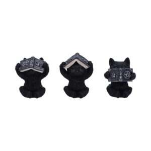 THREE WISE WITCHY BLACK SPELL CATS Statua Nemesis Now