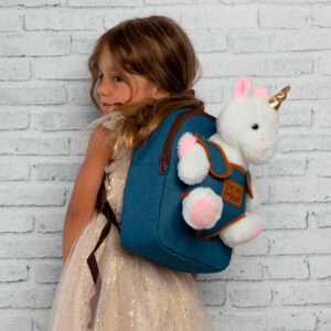 Tiara Unicorn Zaino Con Peluche 26cm Perletti
