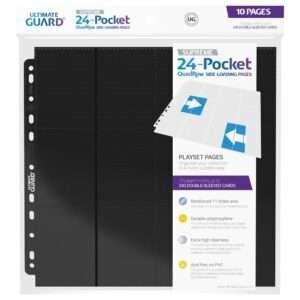 Ultimate Guard 24-Pocket QuadRow Pages Side-Loading Black (10) Ultimate Guard