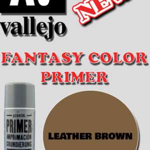 VALLEJO FANTASY COLOR PRIMER LEATHER BROWN 28014 COLORI VALLEJO