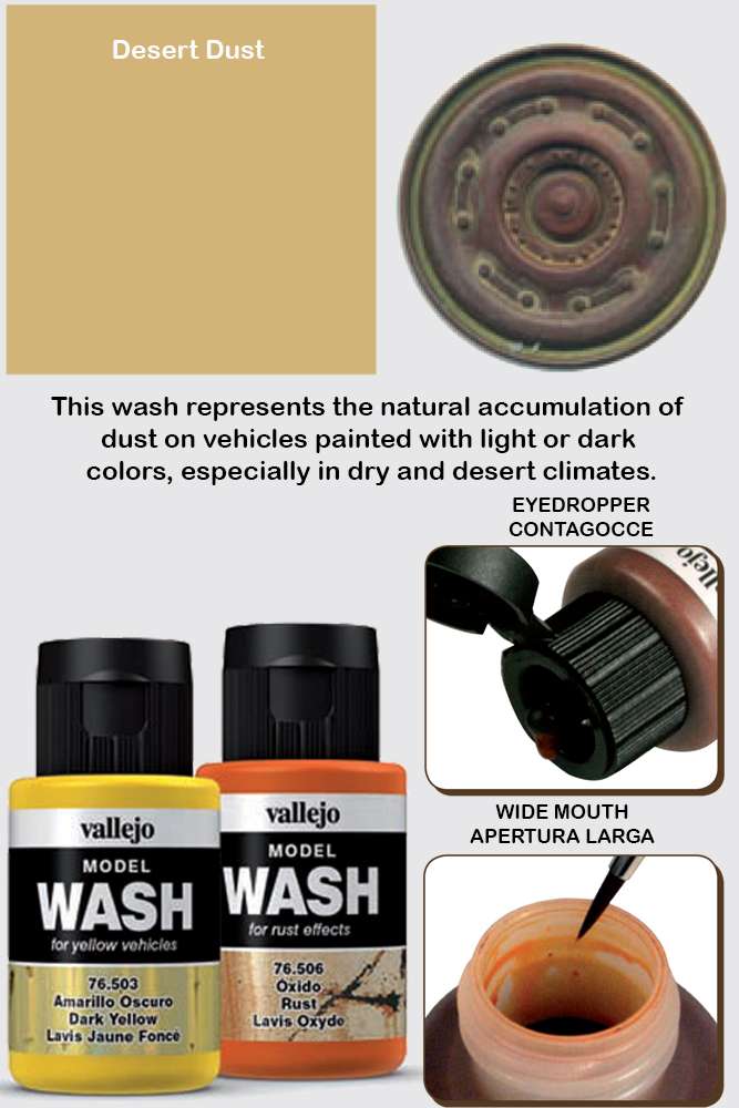 VALLEJO MODEL WASH DESERT DUST 76522 COLORI VALLEJO